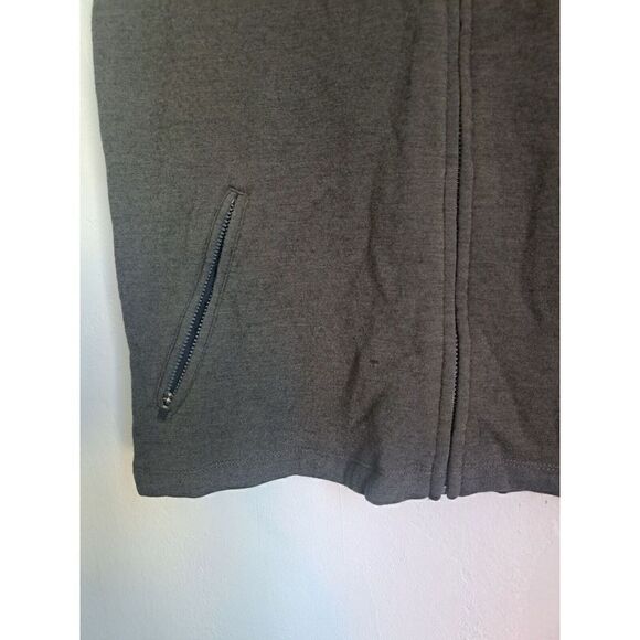 Ibex Women Small Merino Wool Sweater Vest Heathered Army Green Made USA Full Zip - Picture 2 of 7